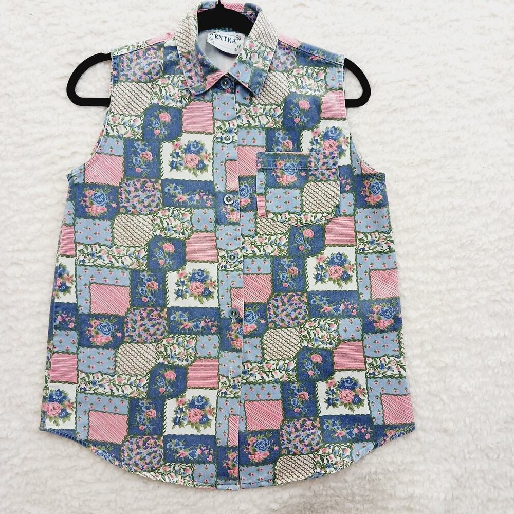 Blouse Gardener Gift Patchwork Cottagecore Whimsycore Y2K Coquette Resort Size S